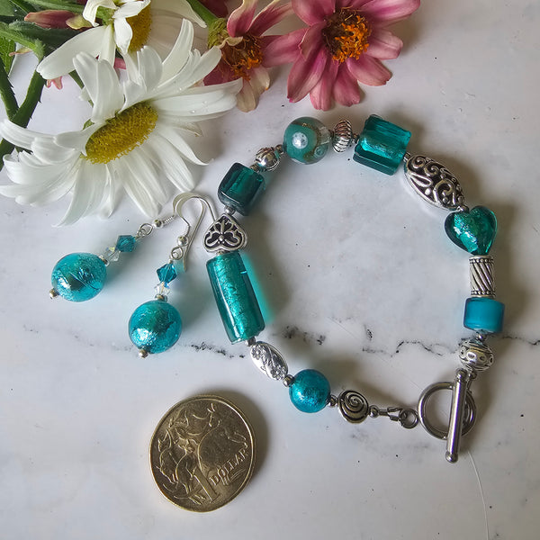 Teal Green Bracelet 22.5cm