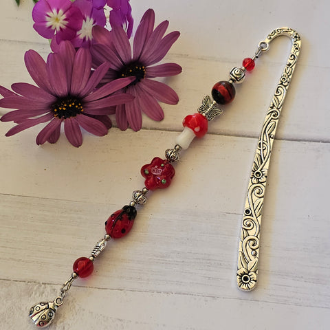 Bookmark Red with Ladybug 🐞