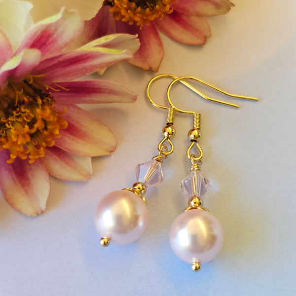 Pearl Earrings in Silver or Gold
