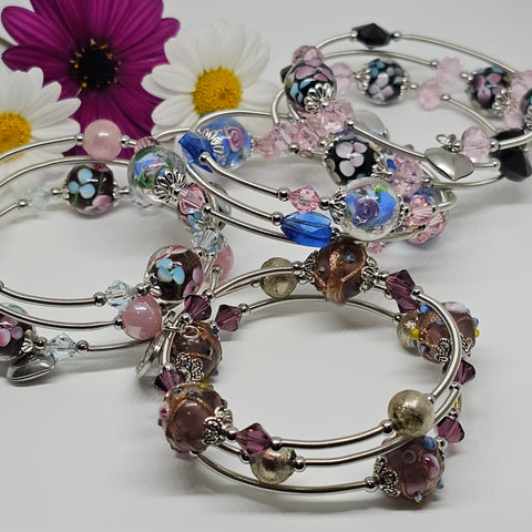 Lampwork Wraparound Bracelet