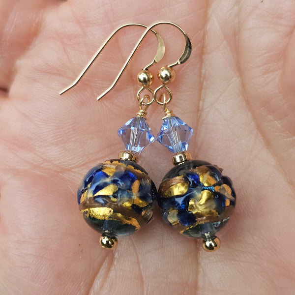 Blue Murano Glass Earrings