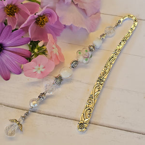 Bookmark White/Clear with Angel