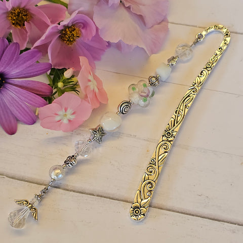 Bookmark White/Clear with Angel