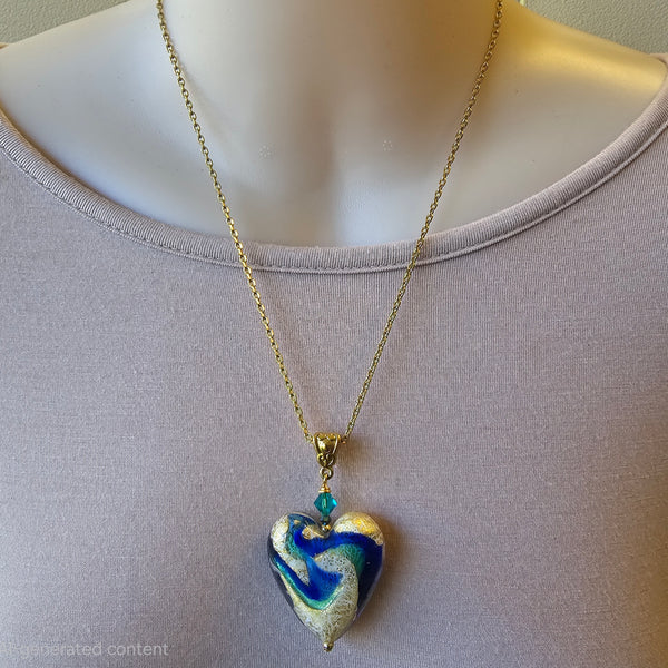 Murano Glass Heart Pendant