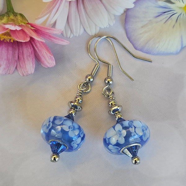 Rondelle Lampwork Earrings