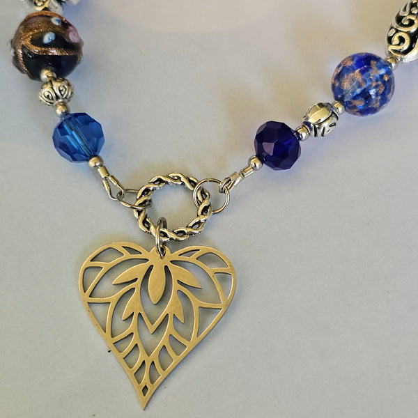 Long Deep Blue Necklace