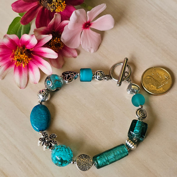 Teal Green Bracelet 21.5cm