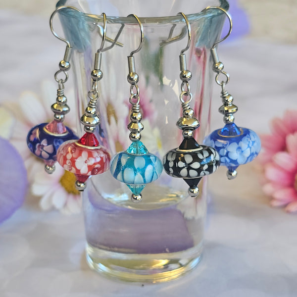 Rondelle Lampwork Earrings