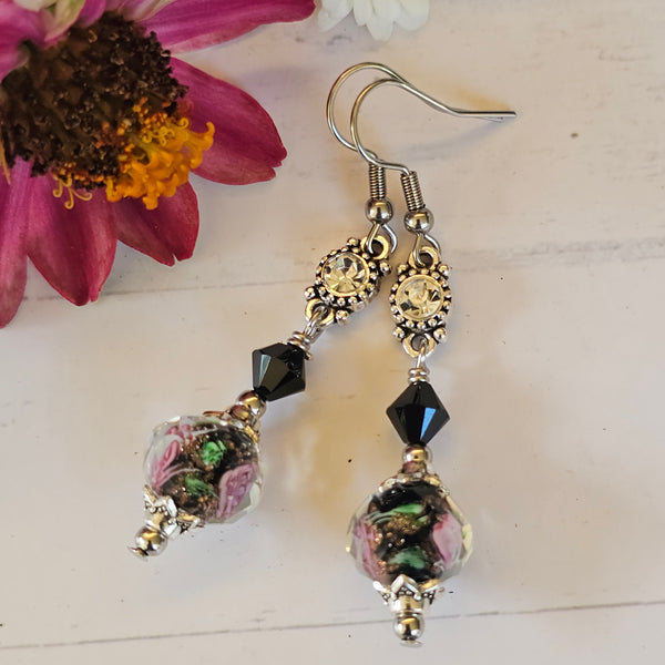 Flower Crystal Earrings