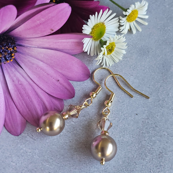 Pearl Earrings in Silver or Gold