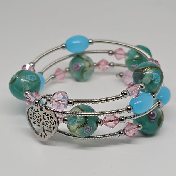 Lampwork Wraparound Bracelet