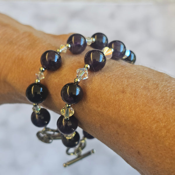 Amethyst Beaded Bracelet