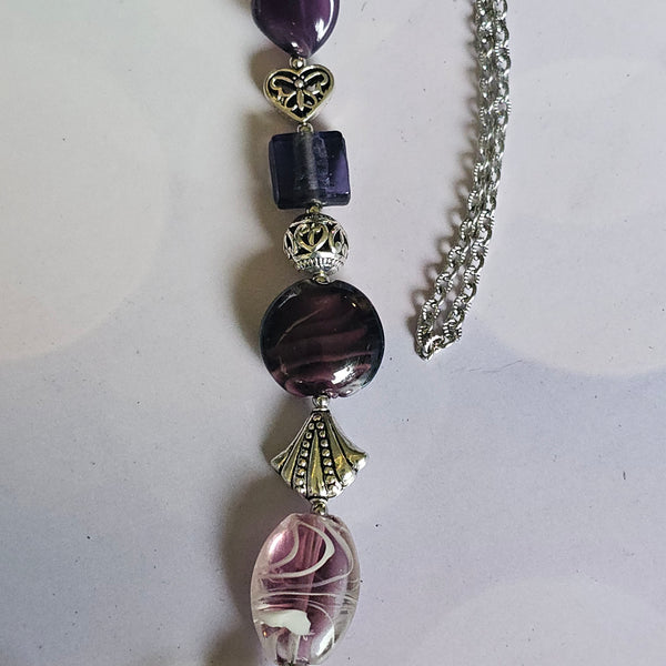 Long Amethyst/Purple Necklace