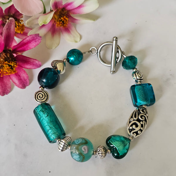 Teal Green Bracelet 19.5cm