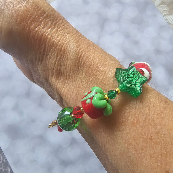 Christmas Bracelet with Gold 21cm