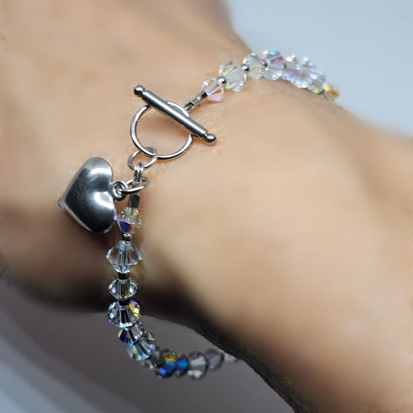 Dainty Clear AB Crystal Bracelet