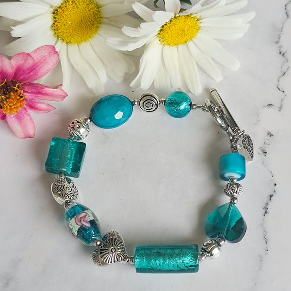 Teal Green Bracelet 20.5cm