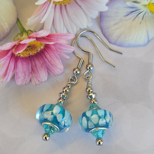 Rondelle Lampwork Earrings