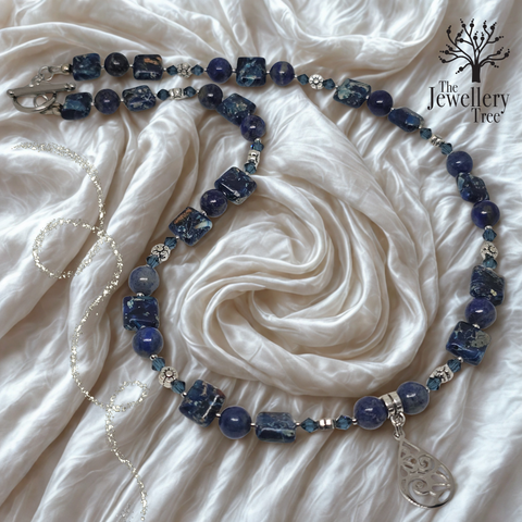 Imperial Jasper and Lapis Necklace