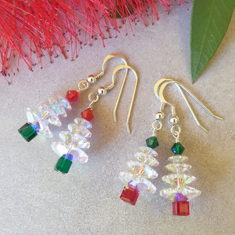 Swarovski Crystal Christmas Trees -  Silver