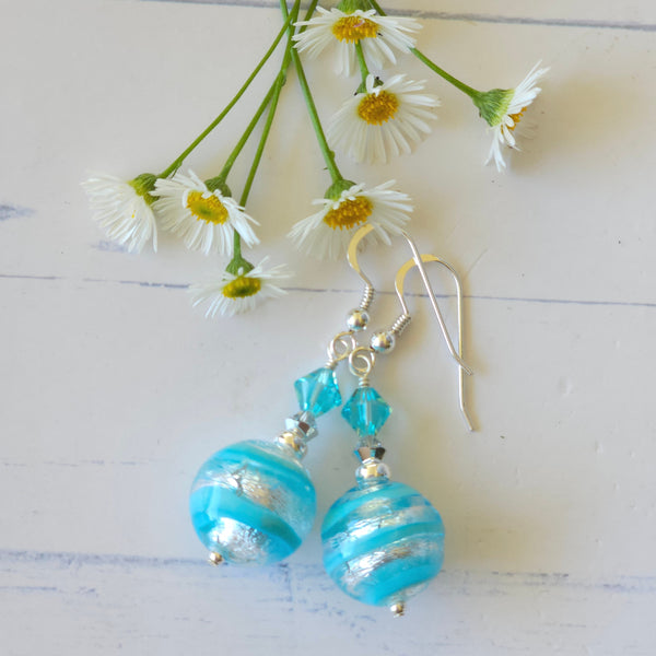 Rings of Saturn Murano Glass Earrings