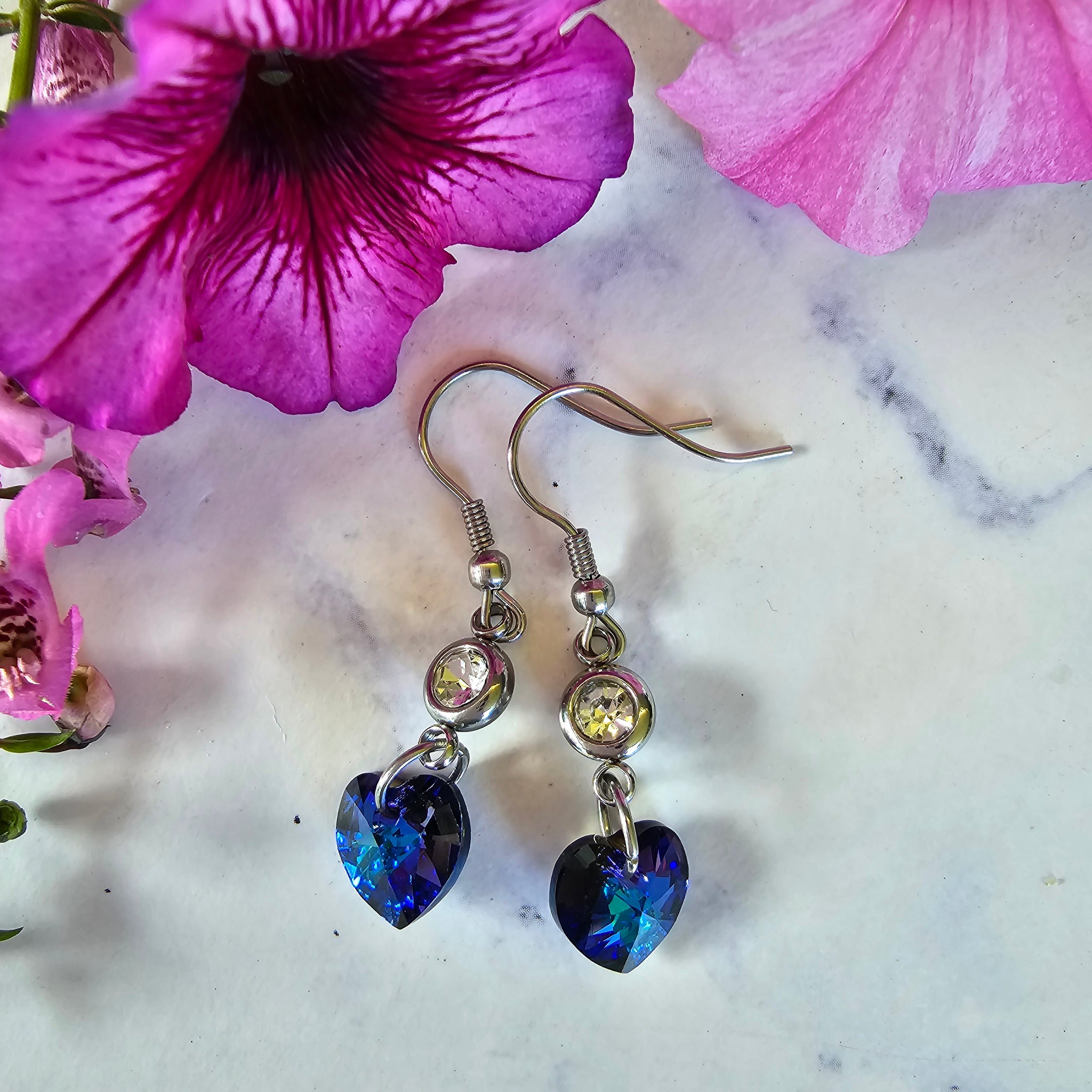 Swarovski Crystal Heart Dangles